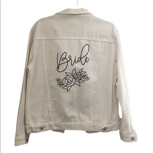 BRIDE L/XL Jean Jacket White